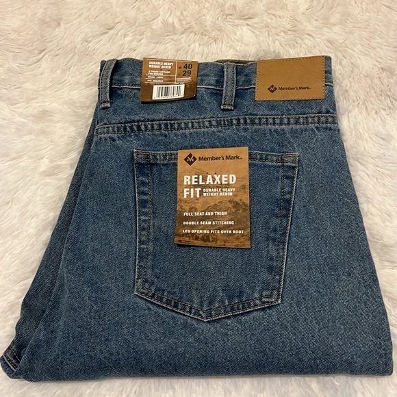 BNWT Members Mark Denim Relaxed Fit Mens Size 40x29 - Picture 7 of 7